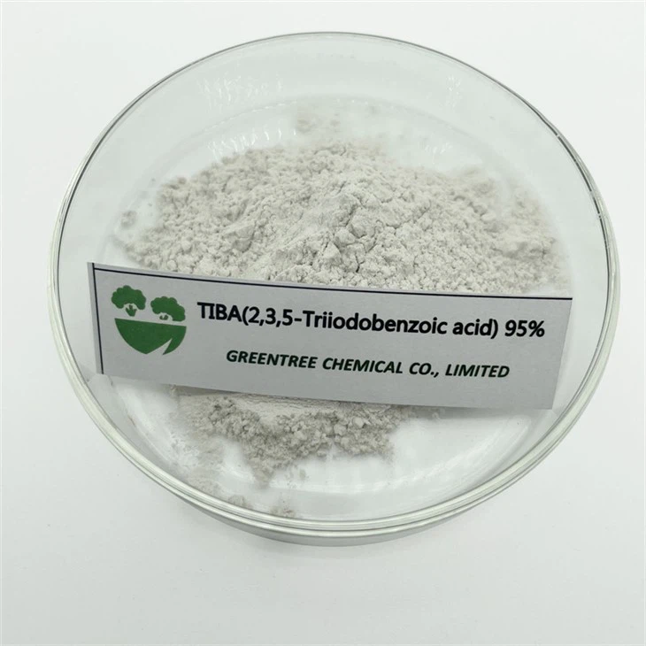 NO CAS. 88-82-4 Retardante del crecimiento vegetal 2, 3, 5-Ácido triyodobenzoico Tiba 95 % Tc C7H3I3O2